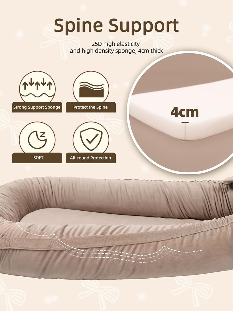 EAQ Baby Lounger, Infant Lounger for Newborn,Portable Baby Nest Cover Breathable & Soft, Newborn Essentials - Image 5
